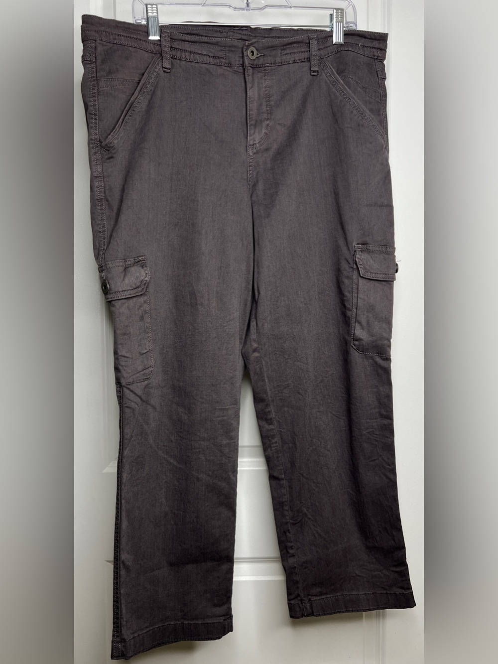 Kuhl Kultivatr Kargo Crop Pants Women  16 Pavement Taupe Stretch Utility Hiking